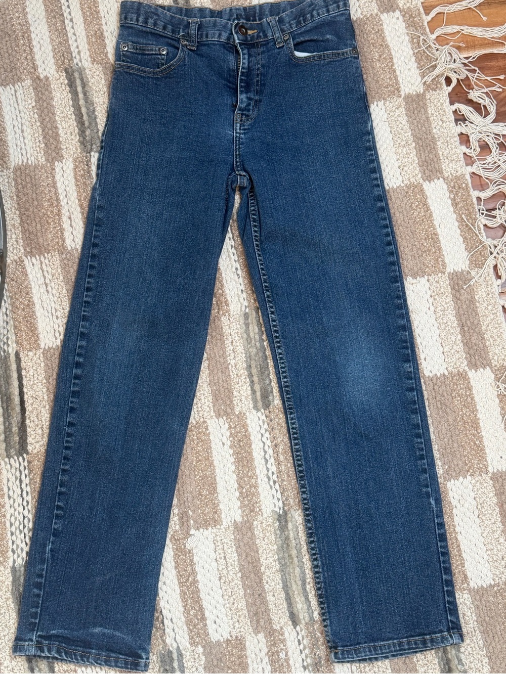 Faded Glory Women's Straight Leg Jeans in Medium Blue Denim